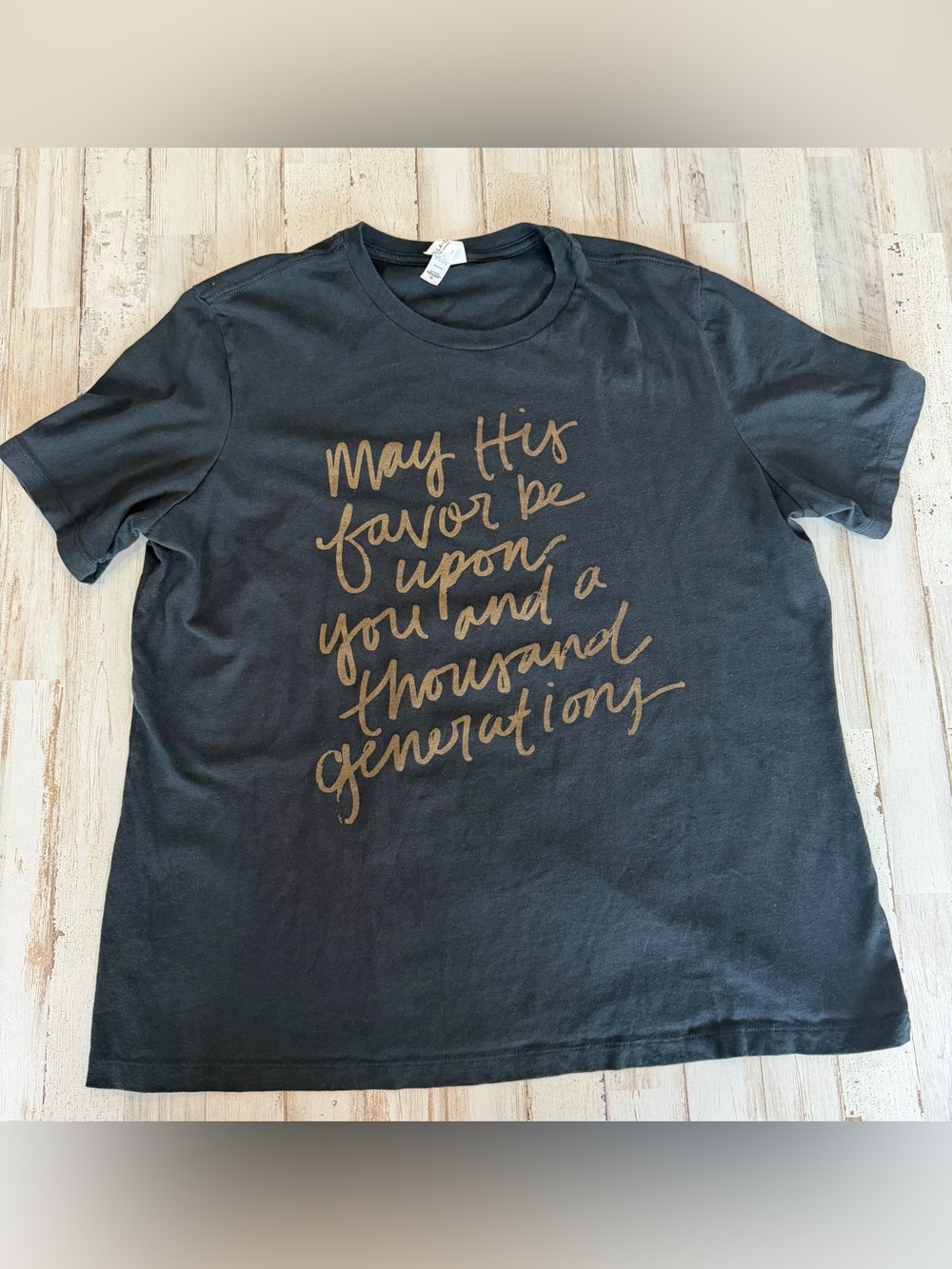 Bella+Canvas “May His Favor Be Upon You” Christian Graphic Tee – XL